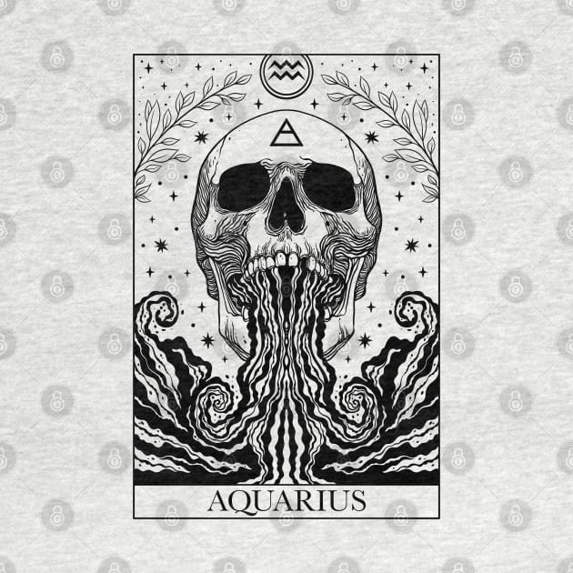 Zodiac sign tarot card Aquarius by OccultOmaStore